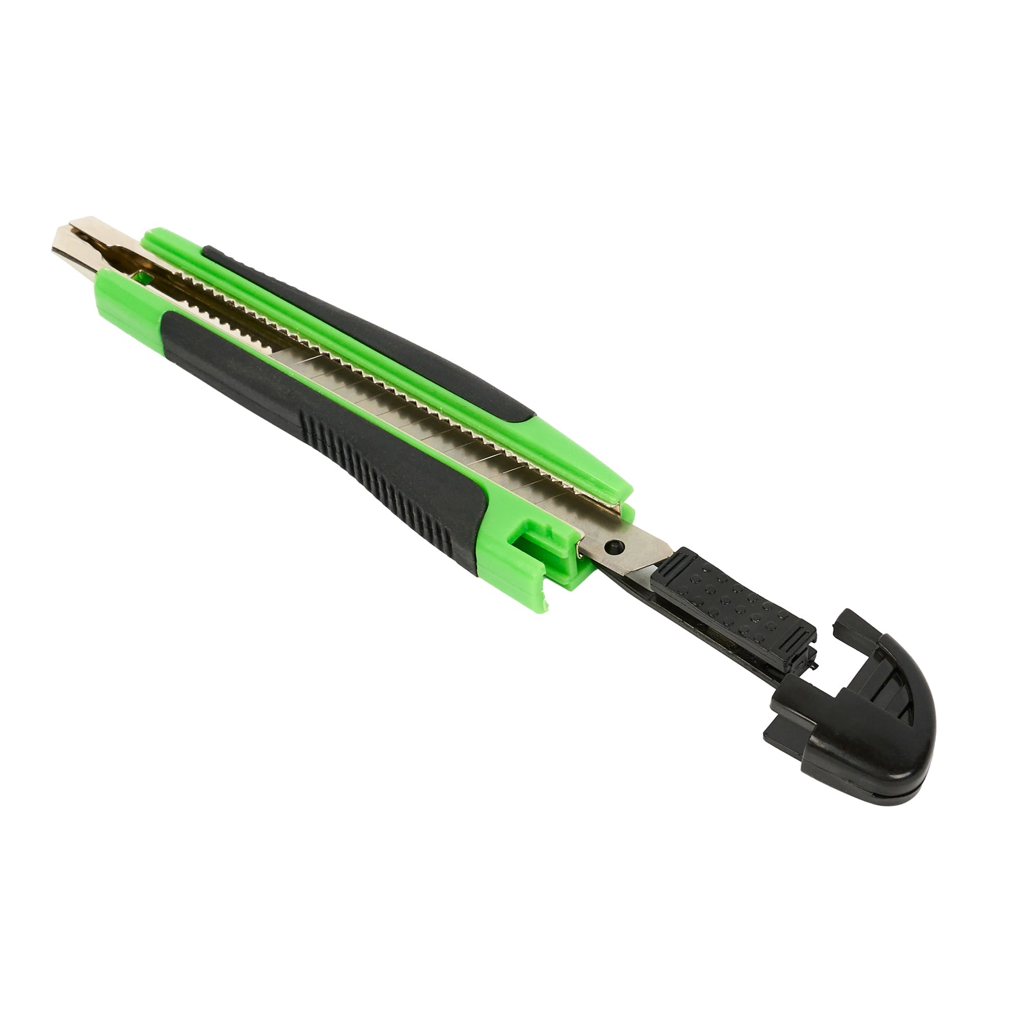 Handy Tek Green Snap Off Blade Knife - Anti-Slip Handle - 5 1/4" - 12 count box