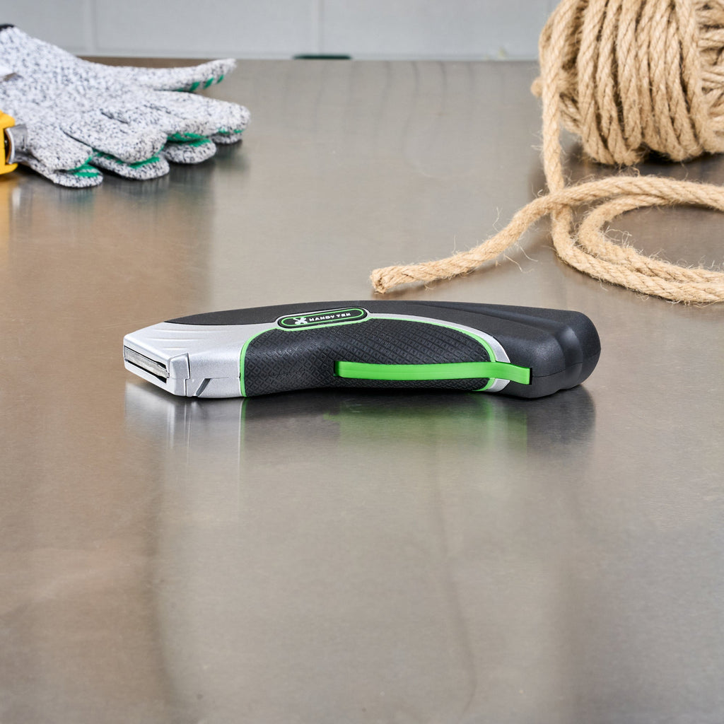Handy Tek Black Dual Blade Utility Knife - Quick Change, Heavy Duty - 7" - 6 count box