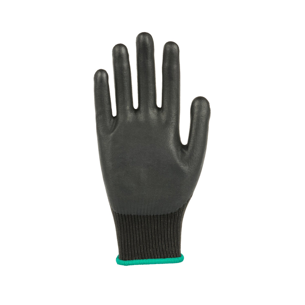 Life Protector Black HPPE Nylon / Spandex Medium Work Gloves - with Ultra-Thin Foam Nitrile Palm Coating,Cut-Resistant - Pair - 10 count box