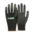 Life Protector Black HPPE Nylon / Spandex Large Work Gloves - with Ultra-Thin Foam Nitrile Palm Coating, Cut-Resistant - Pair - 10 count box
