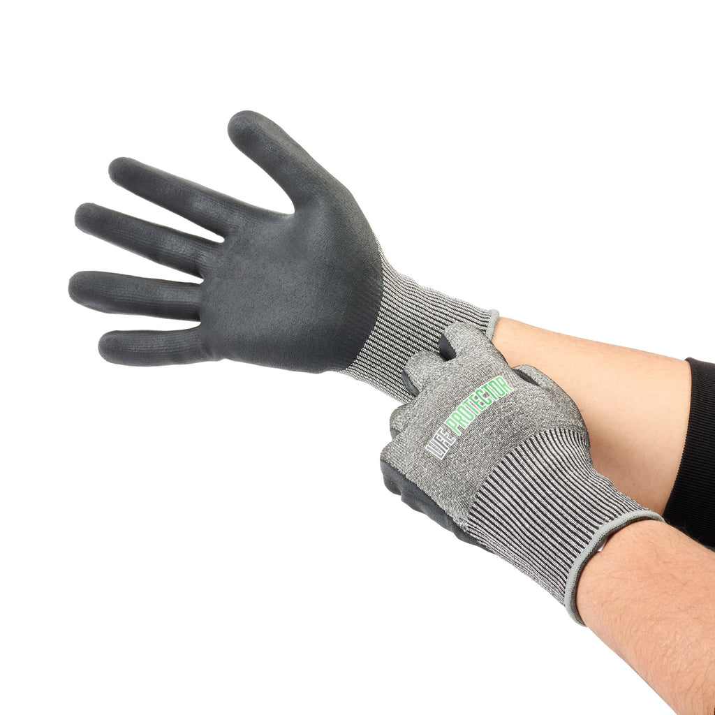 Life Protector Gray HPPE Polyester / Spandex Extra Large Work Gloves - with Foam Nitrile Palm Coating, Cut-Resistant - Pair - 1 count box