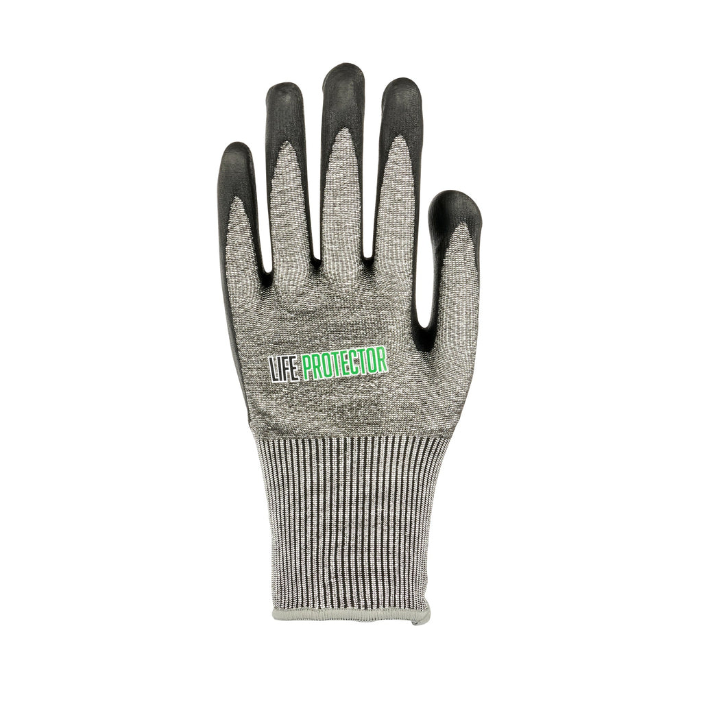 Life Protector Gray HPPE Polyester / Spandex Extra Large Work Gloves - with Foam Nitrile Palm Coating, Cut-Resistant - Pair - 1 count box