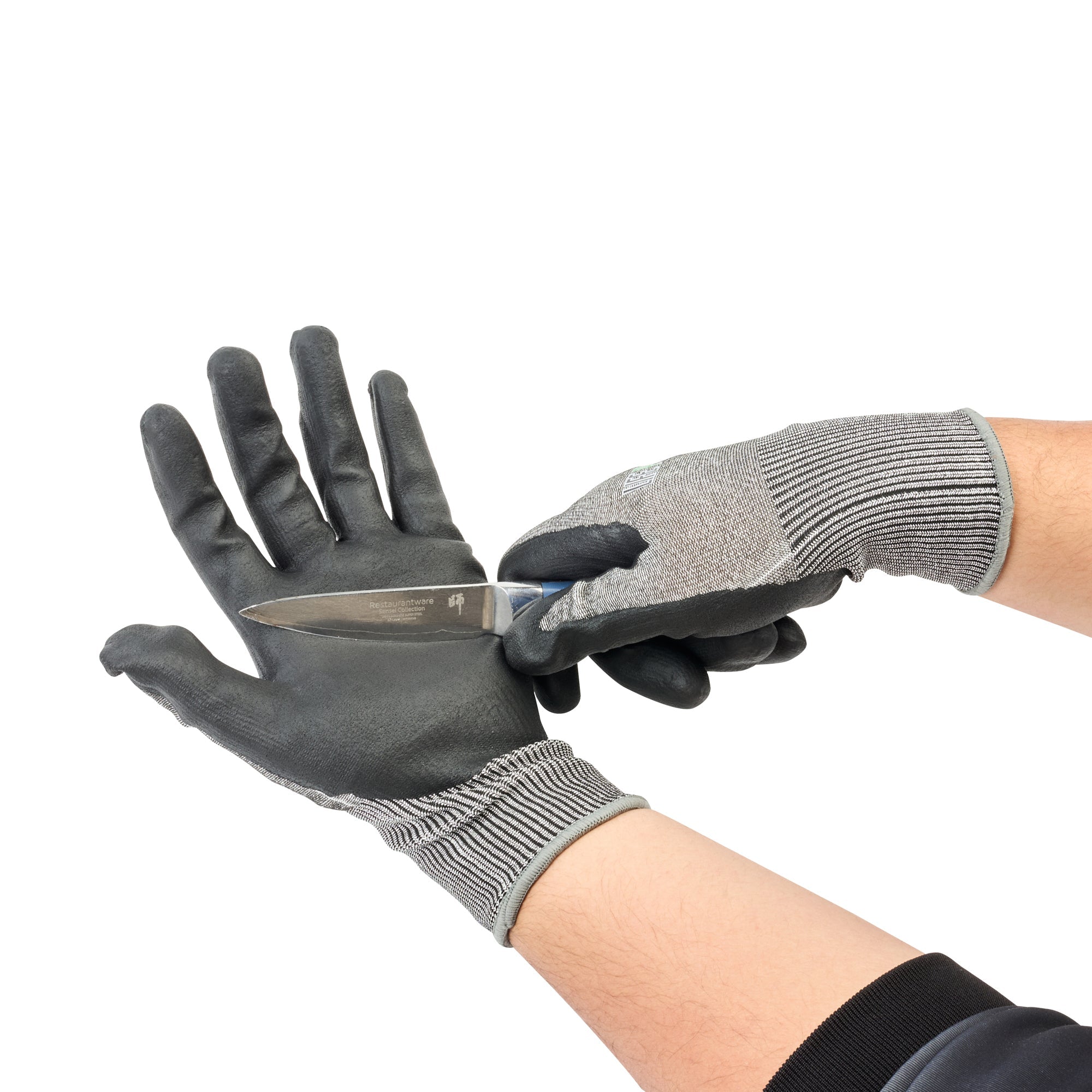 Life Protector Gray HPPE Polyester / Spandex Extra Large Work Gloves - with Foam Nitrile Palm Coating, Cut-Resistant - Pair - 10 count box
