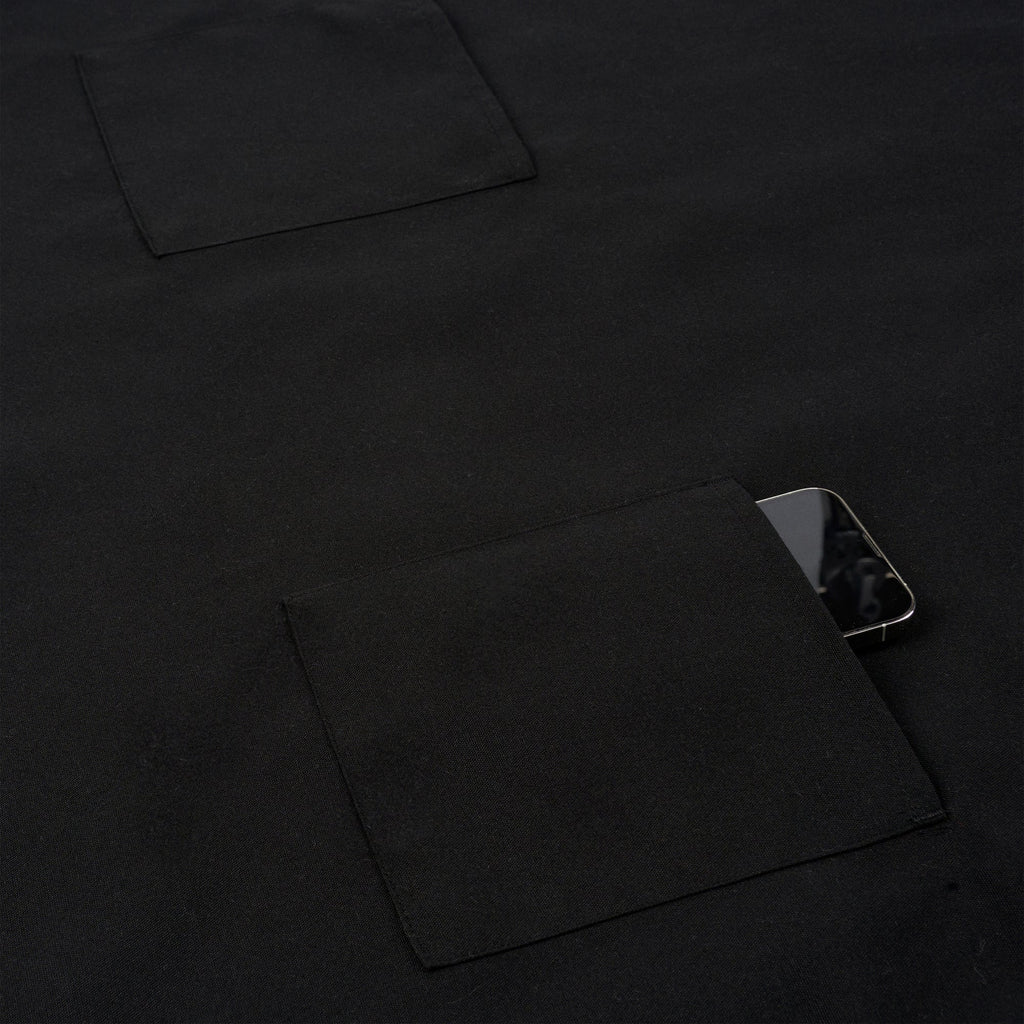 Chef 101 Black Standard Bib Apron - with 3 Pockets - 32 1/2'' x 27 1/2'' - 100 count box