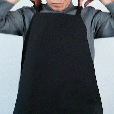 Chef 101 Black Standard Bib Apron - with 3 Pockets - 32 1/2'' x 27 1/2'' - 100 count box