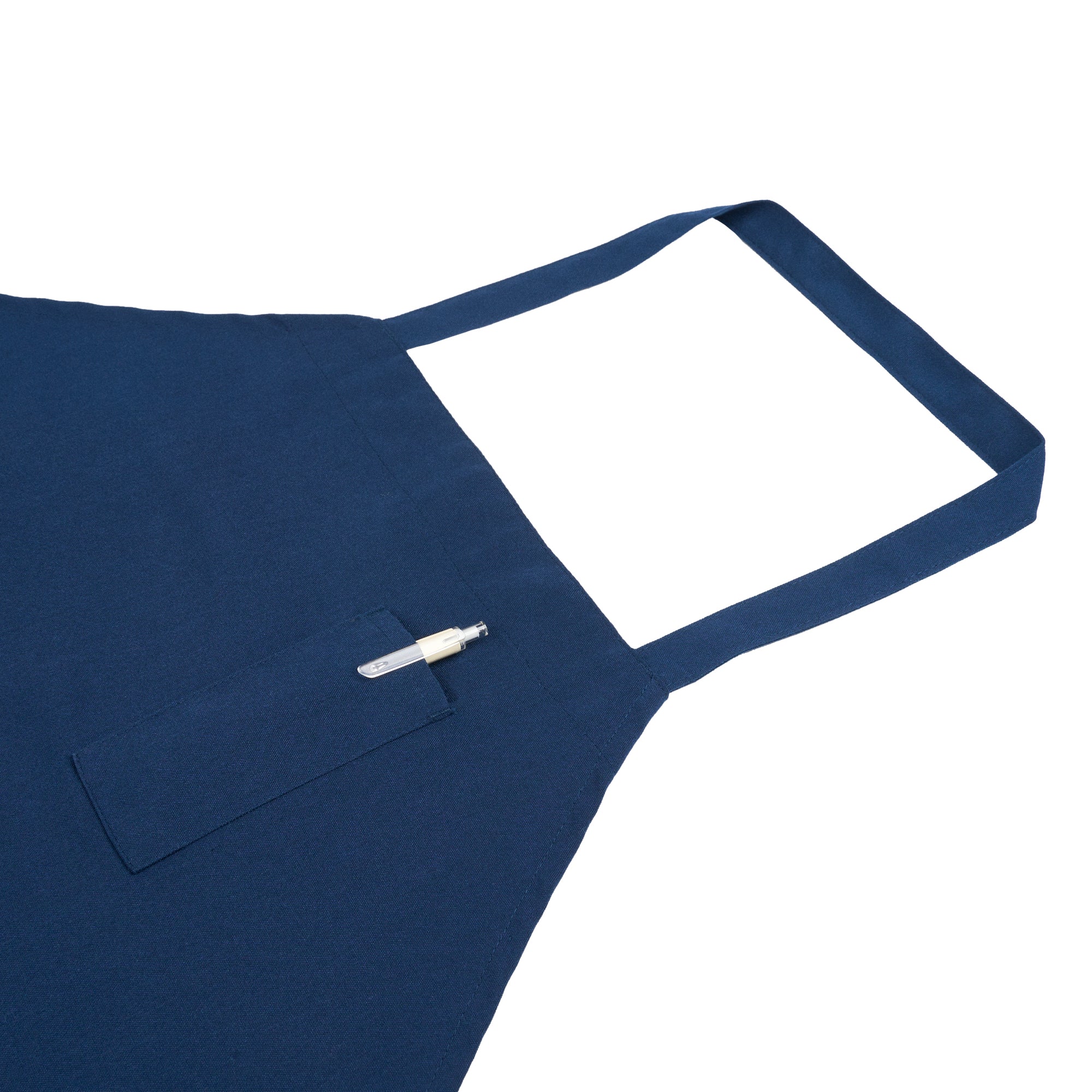 Chef 101 Blue Standard Bib Apron - with 3 Pockets - 32 1/2'' x 27 1/2'' - 1 count box