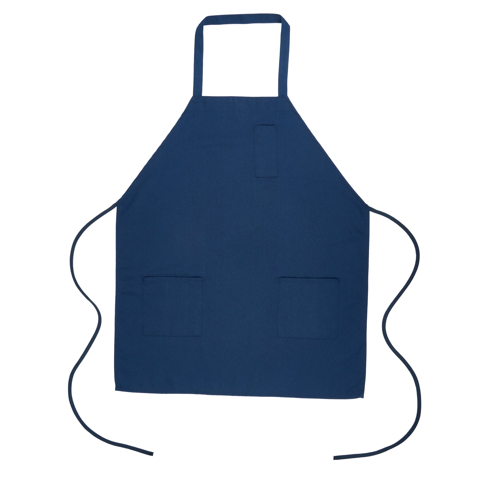 Chef 101 Blue Standard Bib Apron - with 3 Pockets - 32 1/2'' x 27 1/2'' - 100 count box