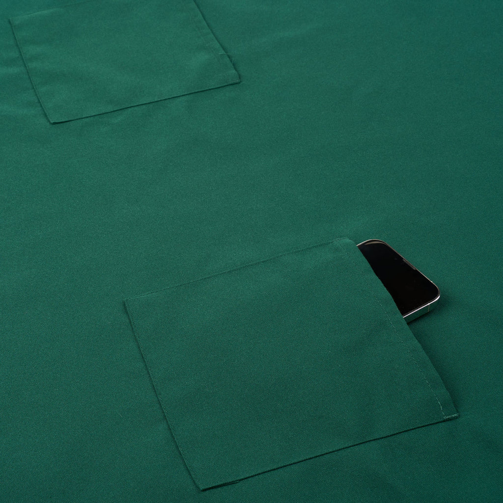 Chef 101 Green Standard Bib Apron - with 3 Pockets - 32 1/2'' x 27 1/2'' - 1 count box