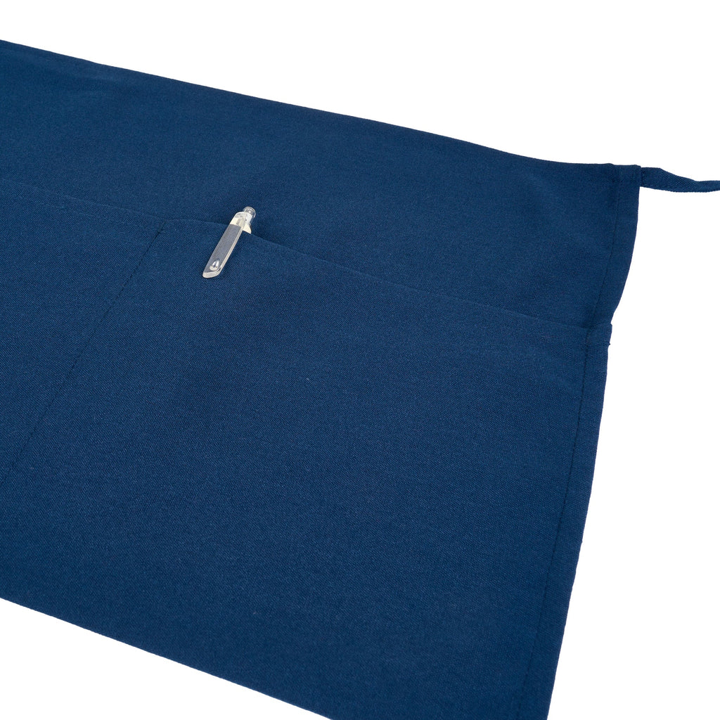 Chef 101 Blue Standard Waist Apron - with 3 Pockets - 24" x 12" - 1 count box