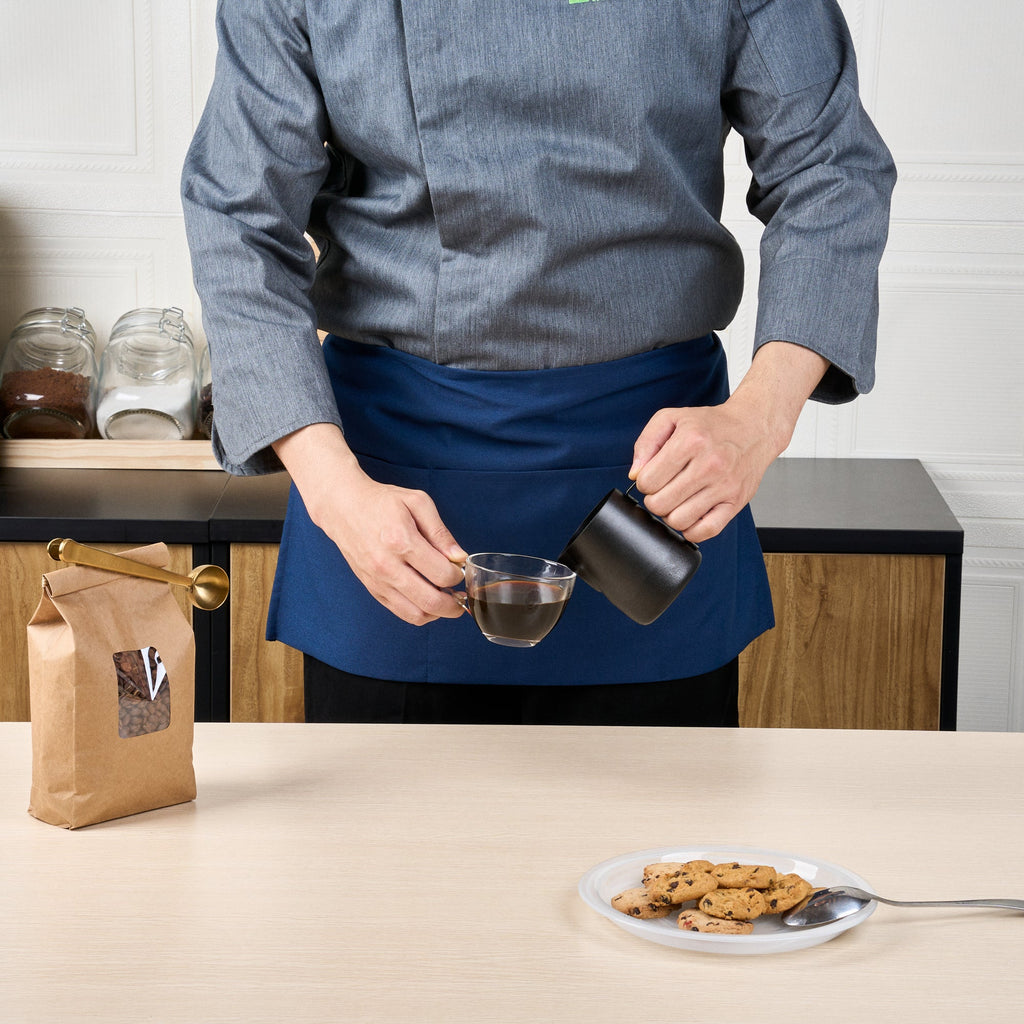 Chef 101 Blue Standard Waist Apron - with 3 Pockets - 24" x 12" - 1 count box