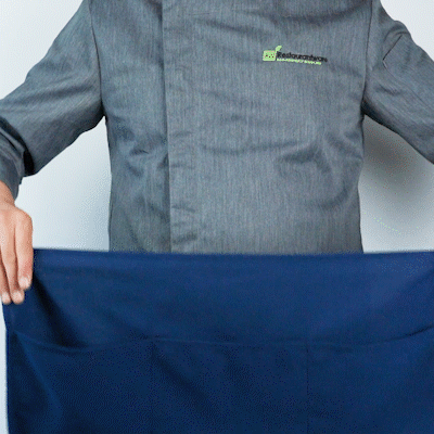 Chef 101 Blue Standard Waist Apron - with 3 Pockets - 24" x 12" - 100 count box
