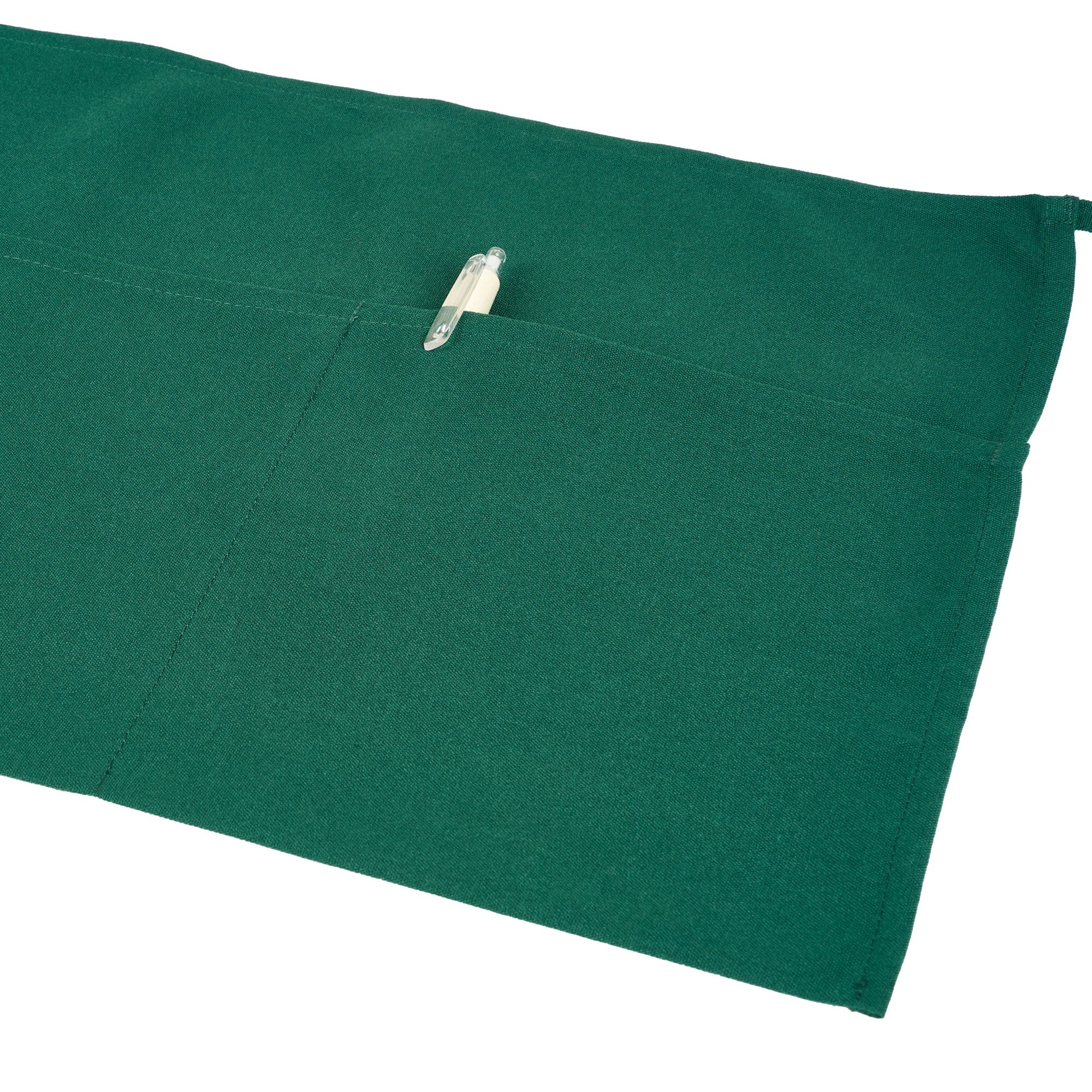 Chef 101 Green Standard Waist Apron - with 3 Pockets - 24" x 12" - 1 count box