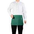 Chef 101 Green Standard Waist Apron - with 3 Pockets - 24" x 12" - 100 count box