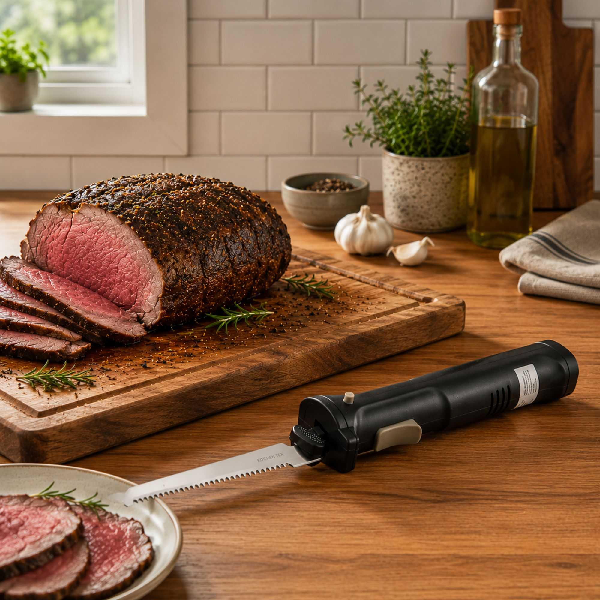 Kitchen Tek Cordless Electric Knife Set - with Lithium Ion Battery, 100-240V - 1 count box