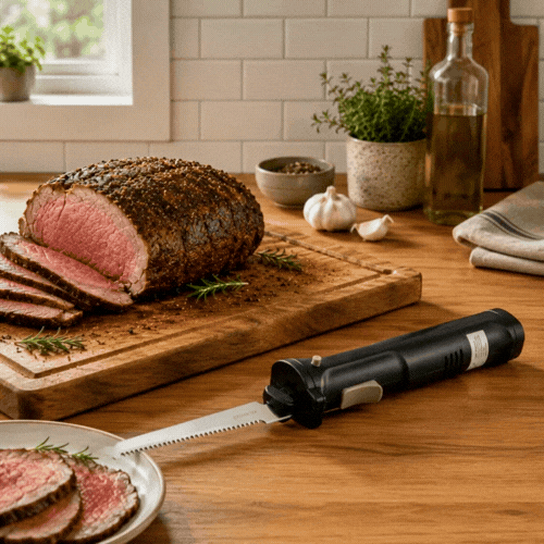 Kitchen Tek Cordless Electric Knife Set - with Lithium Ion Battery, 100-240V - 1 count box