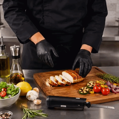 Kitchen Tek Cordless Electric Knife Set - with Storage Case, Lithium Ion Battery, 100-240V - 1 count box