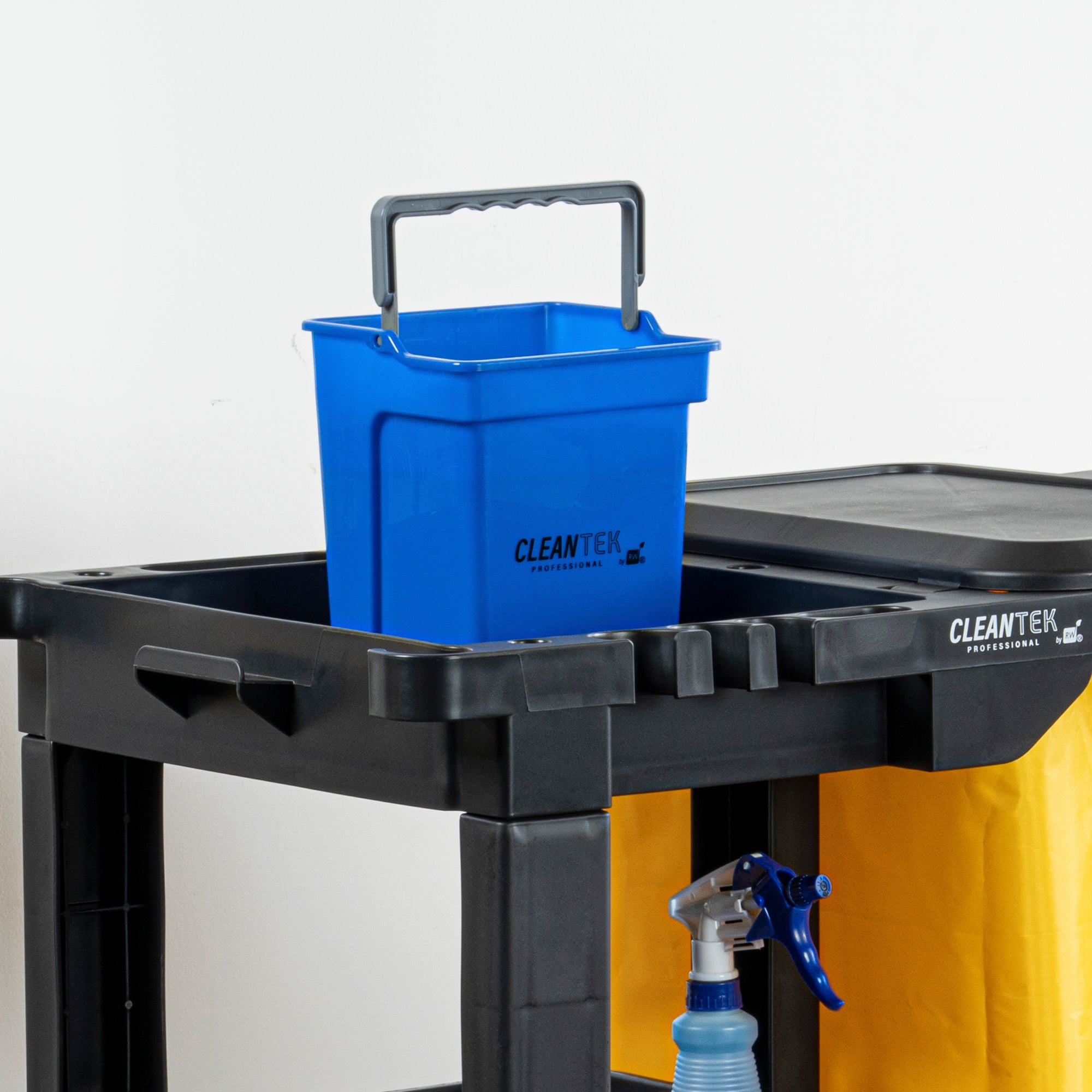Clean Tek Professional 4 Qt Blue Cleaning Bucket - 7" x 6 1/4" x 8 1/2" - 1 count box