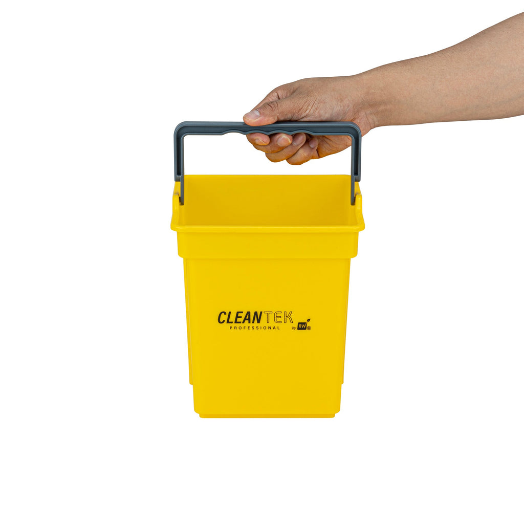 Clean Tek Professional 4 Qt Yellow Cleaning Bucket - 7" x 6 1/4" x 8 1/2" - 1 count box