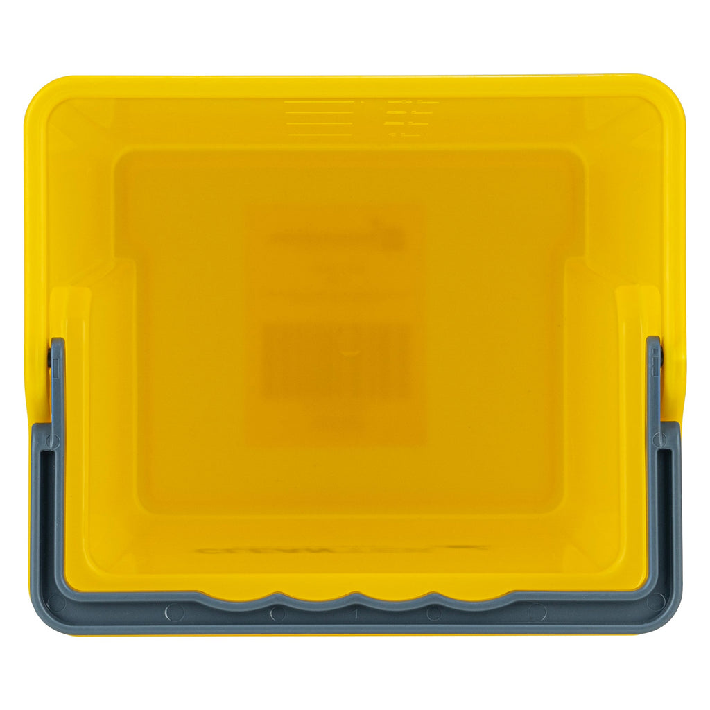 Clean Tek Professional 4 Qt Yellow Cleaning Bucket - 7" x 6 1/4" x 8 1/2" - 1 count box