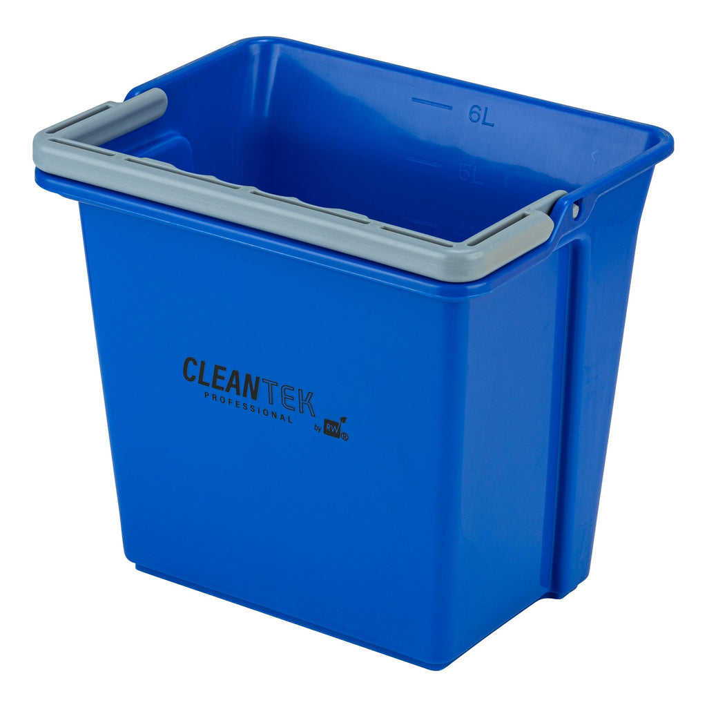 Clean Tek Professional 6 Qt Blue Cleaning Bucket - 9 1/4" x 7" x 8 3/4" - 1 count box