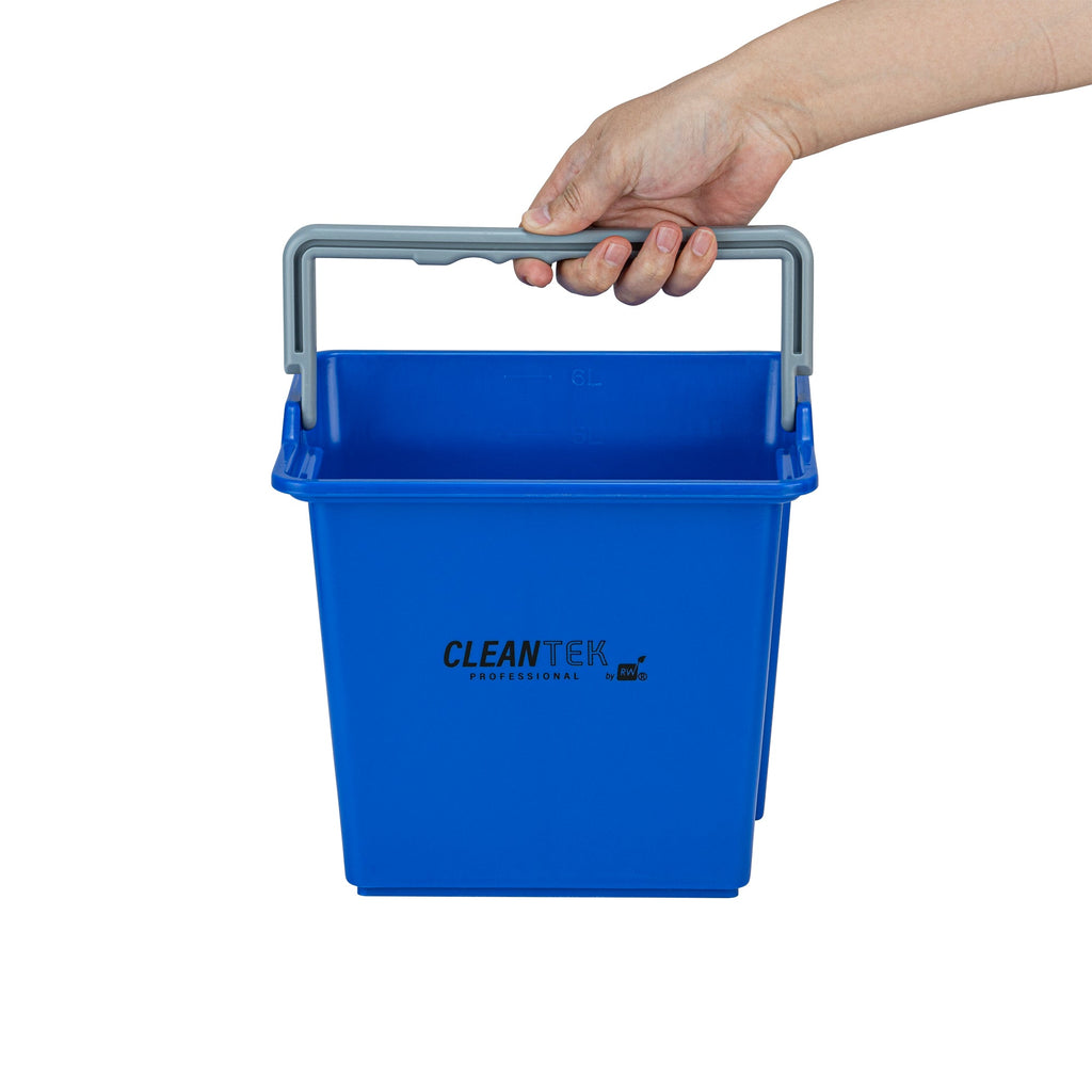 Clean Tek Professional 6 Qt Blue Cleaning Bucket - 9 1/4" x 7" x 8 3/4" - 1 count box