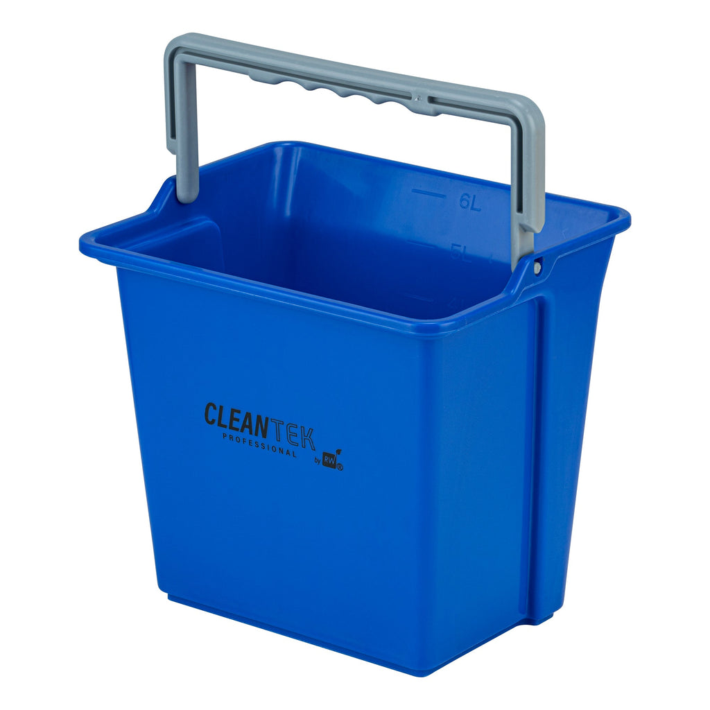 Clean Tek Professional 6 Qt Blue Cleaning Bucket - 9 1/4" x 7" x 8 3/4" - 1 count box