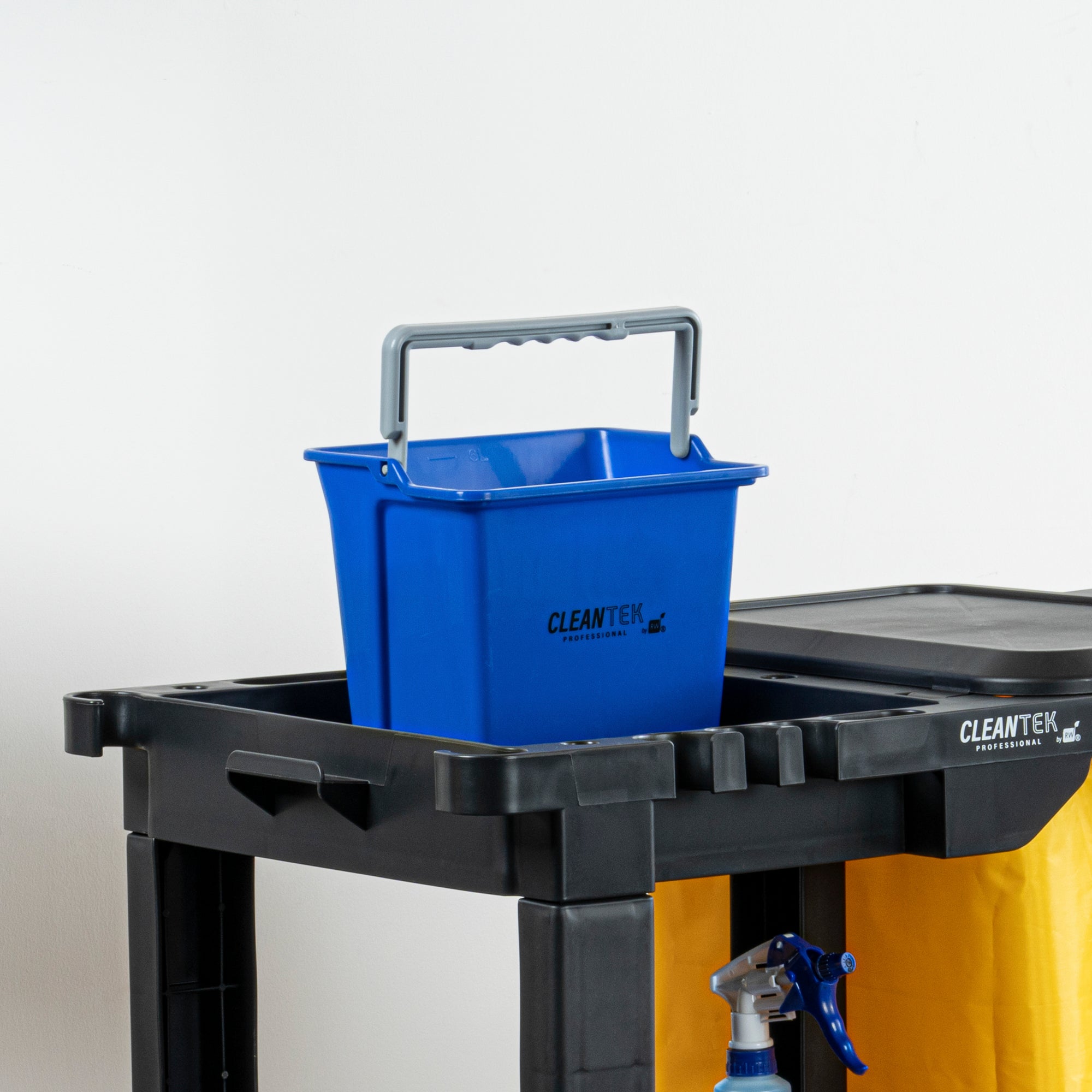 Clean Tek Professional 6 Qt Blue Cleaning Bucket - 9 1/4" x 7" x 8 3/4" - 1 count box