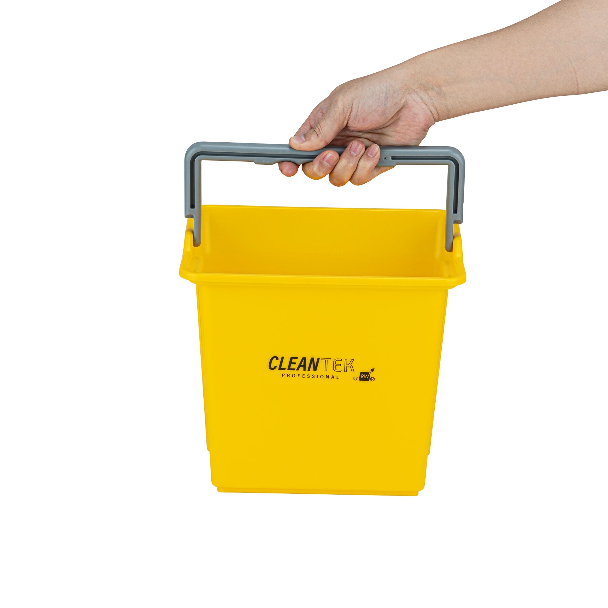 Clean Tek Professional 6 Qt Yellow Cleaning Bucket - 9 1/4" x 7" x 8 3/4" - 1 count box