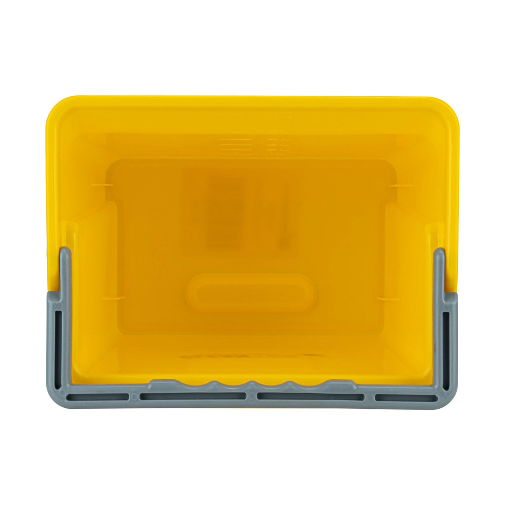 Clean Tek Professional 6 Qt Yellow Cleaning Bucket - 9 1/4" x 7" x 8 3/4" - 1 count box