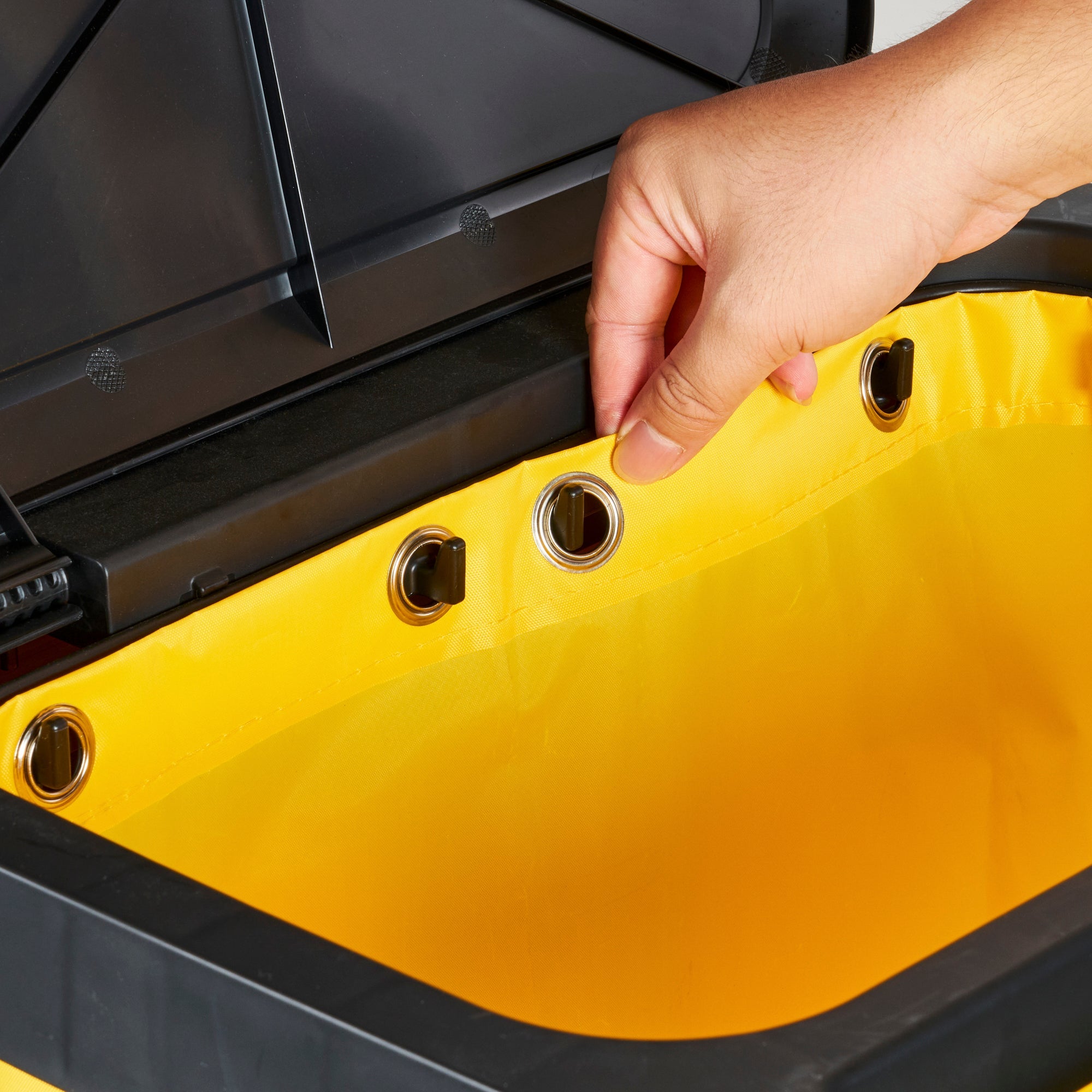 Clean Tek Professional Black Heavy Duty 3-Shelf Janitor Cart - 21 gal Bag, Lid,Double Locking Cabinet- 52 1/4" x 33 1/2" x 39" - 1 count box