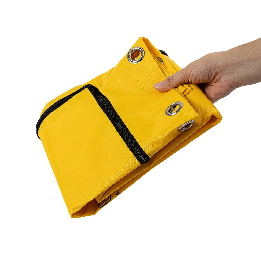 Clean Tek Professional Yellow Plastic Bag - with Zipper, for Heavy Duty 3-Shelf Janitor Cart - 1 count box