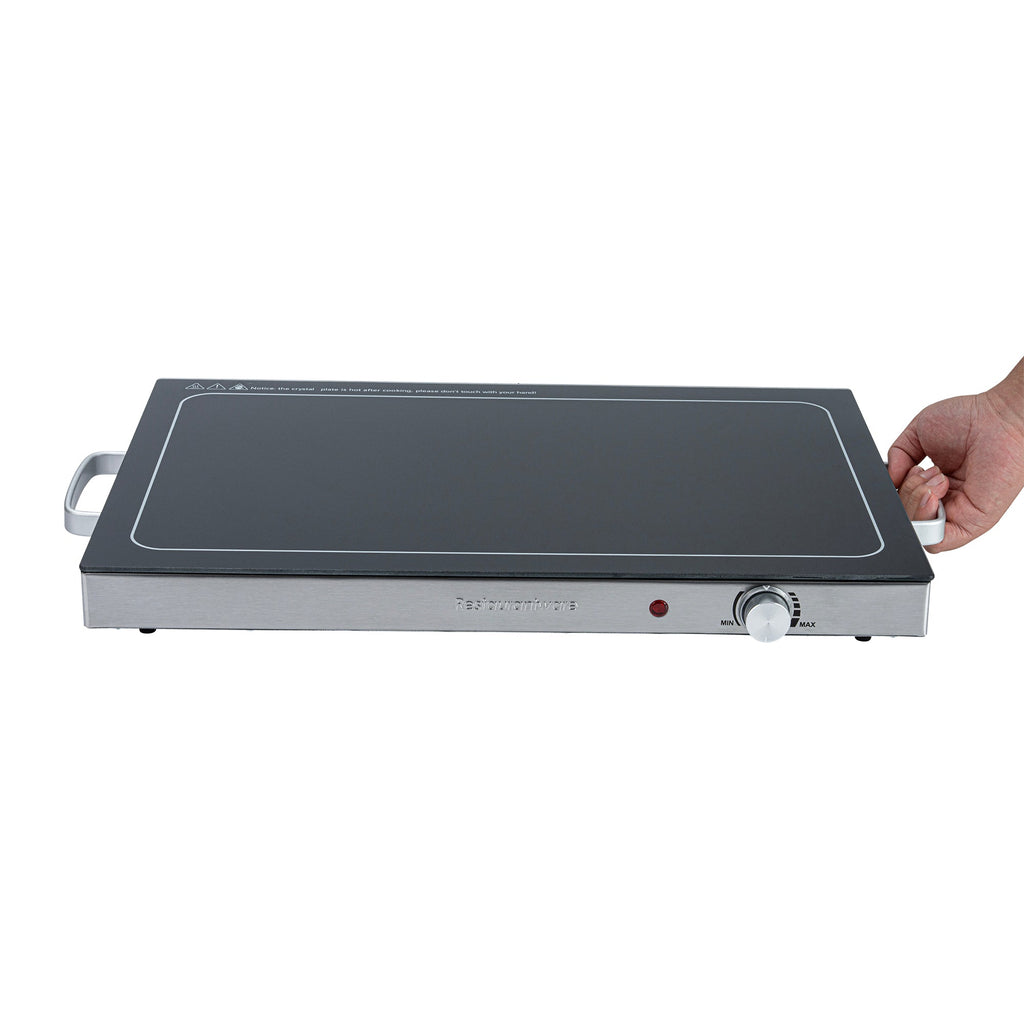 Kitchen Tek Stainless Steel Warming Tray - 120V, with Adjustable Temperature Control - 24 3/4" x 15" - 1 count box