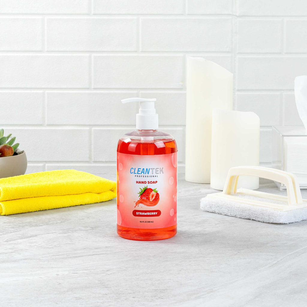 Clean Tek Professional 16.9 fl. oz Liquid Hand Soap - Strawberry - 24 count box