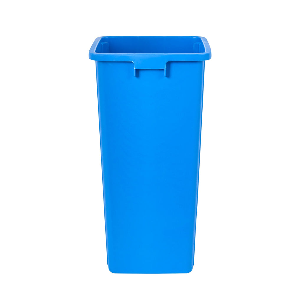 Clean Tek Professional 23 gal Square Blue Plastic Recycling Bin - 16" x 15 3/4" x 30 3/4" - 1 count box