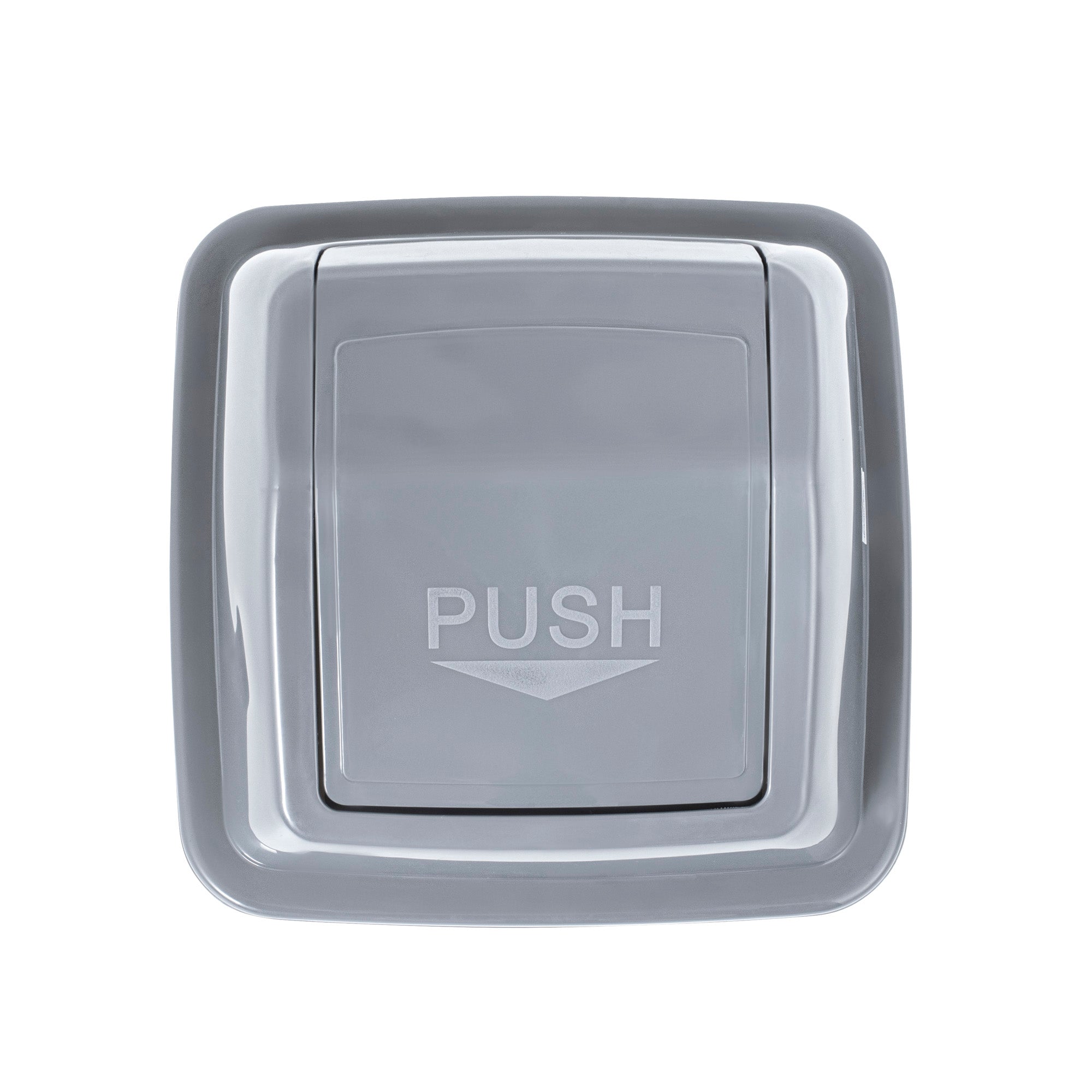 Clean Tek Professional Gray Dome Top Lid - with Swing Door, Fits 19 / 23 gal Square Trash Can - 1 count box