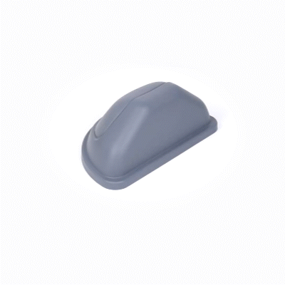 Clean Tek Professional Gray Dome Top Lid - with Swing Door, Fits 21 gal Half Round Trash Can - 1 count box
