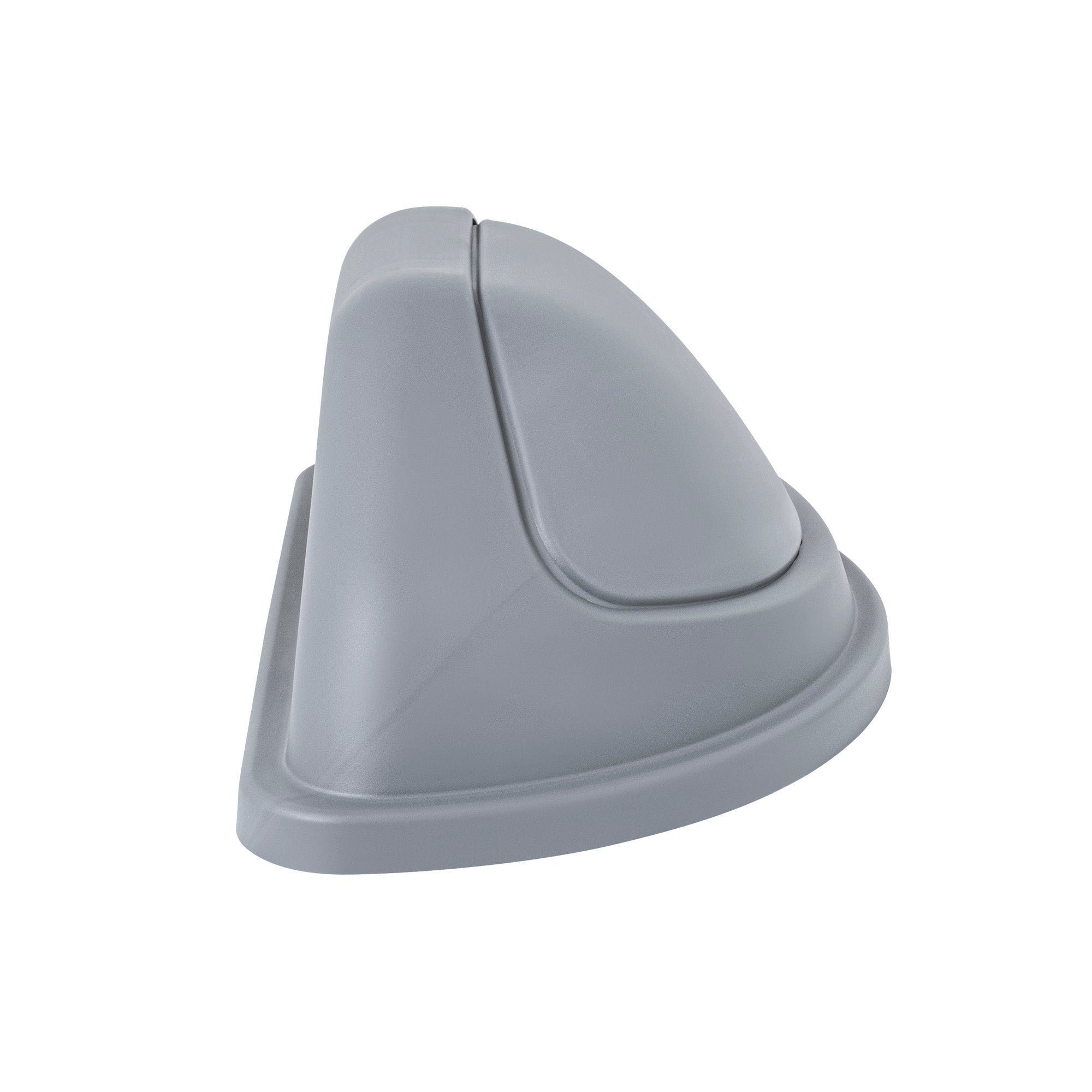 Clean Tek Professional Gray Dome Top Lid - with Swing Door, Fits 21 gal Half Round Trash Can - 1 count box