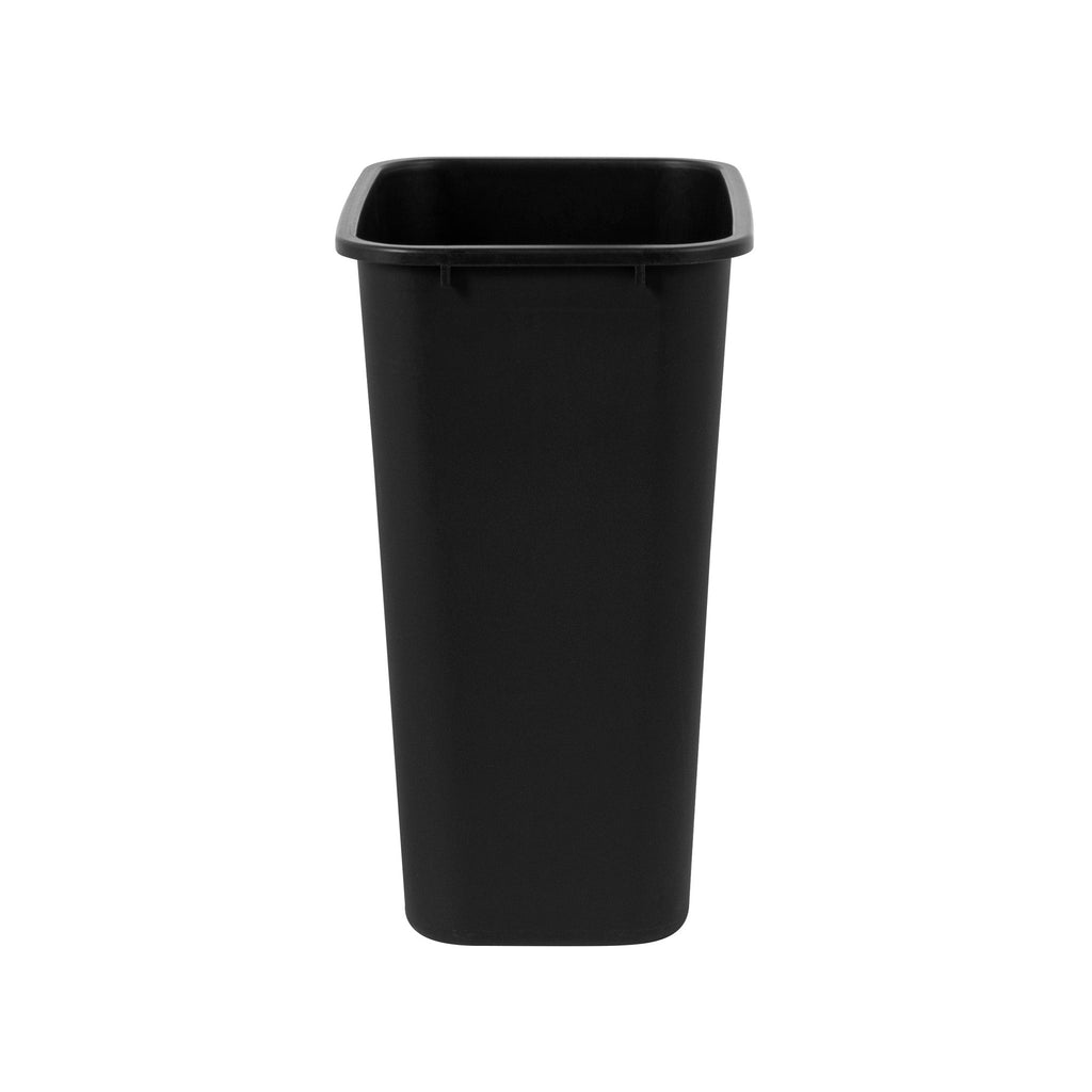 Clean Tek Professional 7 qt / 1.75 gal Rectangle Black Wastebasket / Trash Can - 10" x 6 1/4" x 10 1/4" - 1 count box