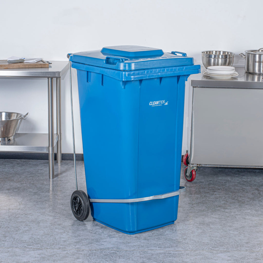 Clean Tek Professional Iron Step-On Attachment - Fits 64 gal Wheeled Trash Can, Powder Coated - 1 count box