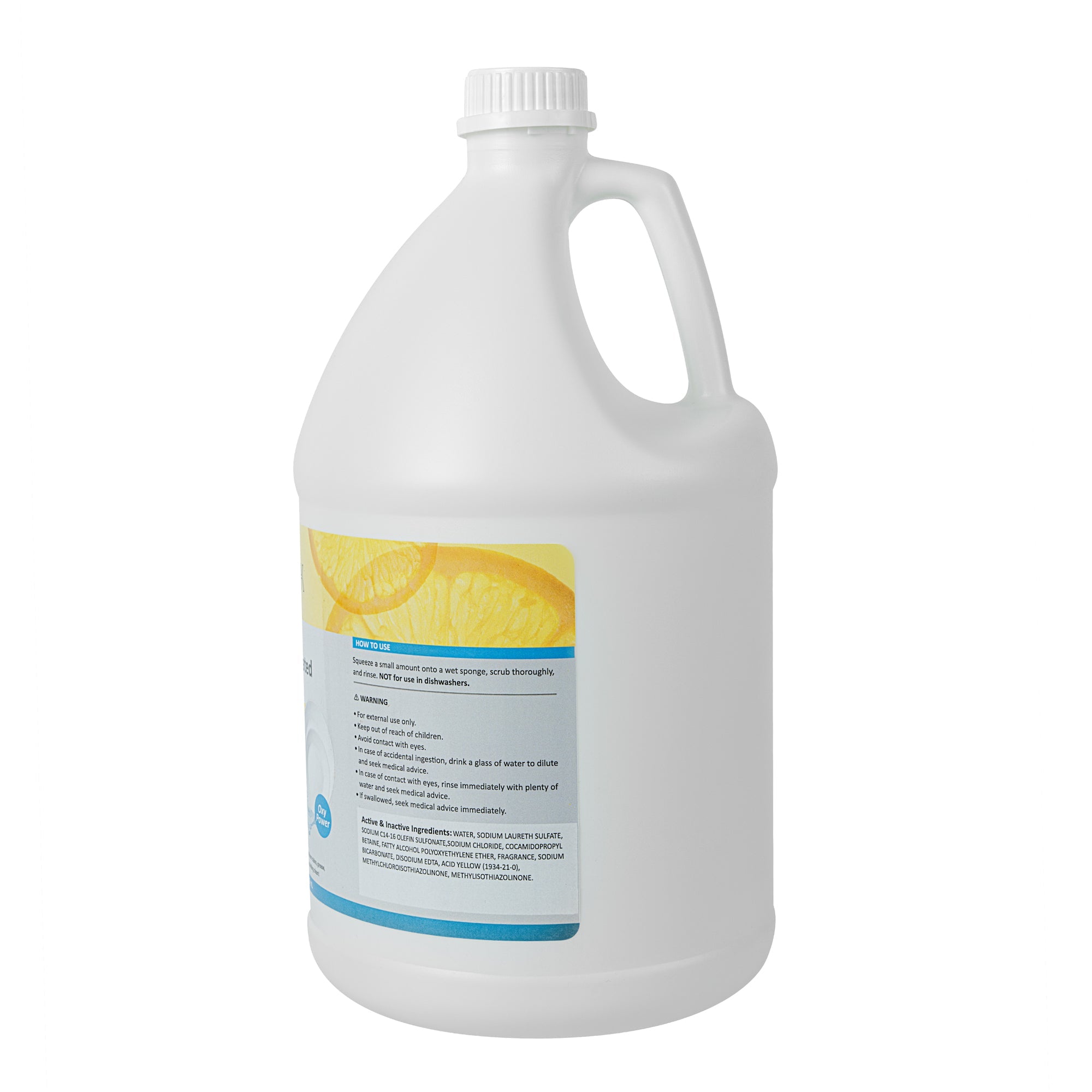 Clean Tek Professional 128.5 fl. oz Dishwashing Liquid - Ultra Concentrated, OXY Power, Lemon Scent - 1 count box