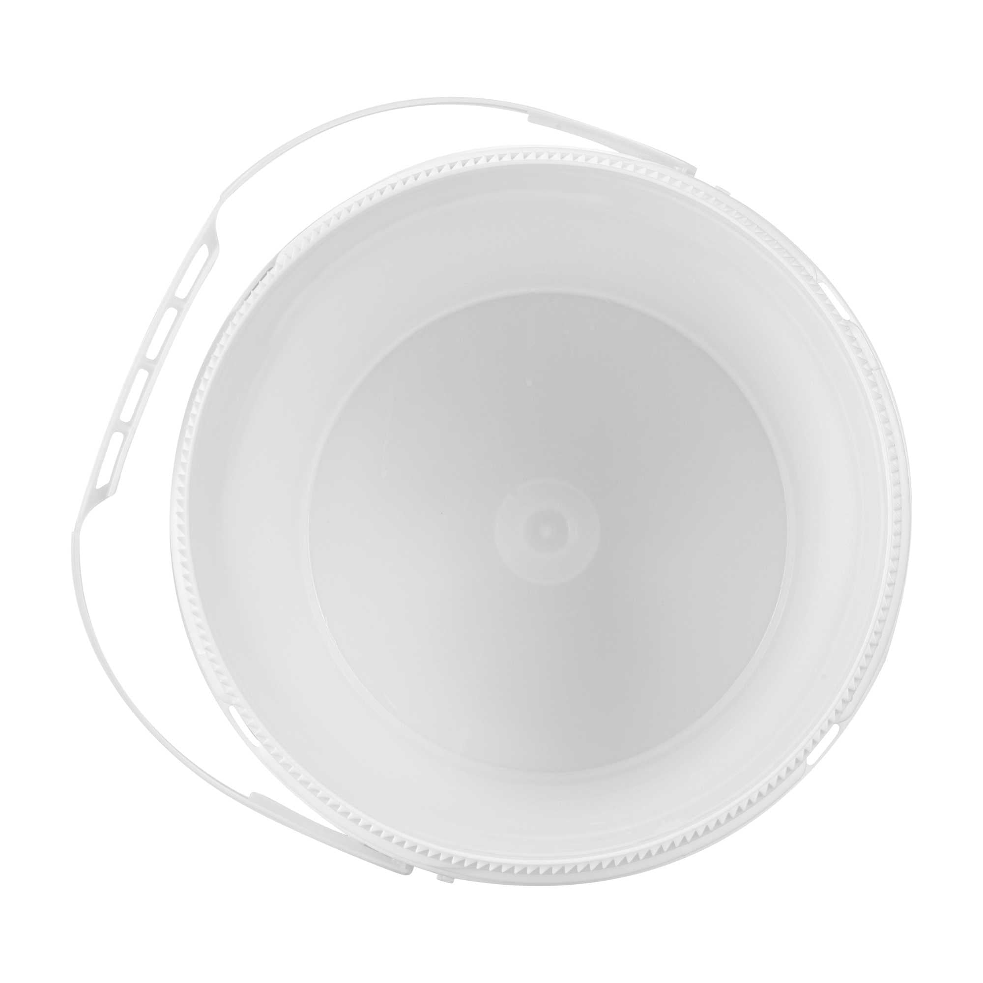 Met Lux 5 gal Round White Plastic Screw Top Pail - UN Rated - 11 1/4" x 11 1/4" x 15 1/4" - 1 count box