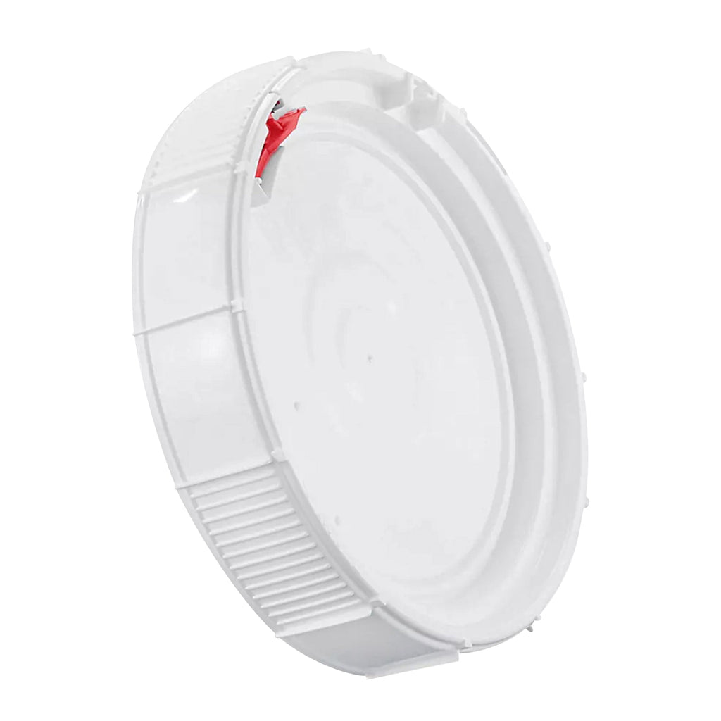 Met Lux Round White Plastic Screw Top Lid - For 3.5 & 5 gal Pail, Tamper-Evident, UN Rated - 11 1/4" x 11 1/4" x 2 1/2" - 1 count box