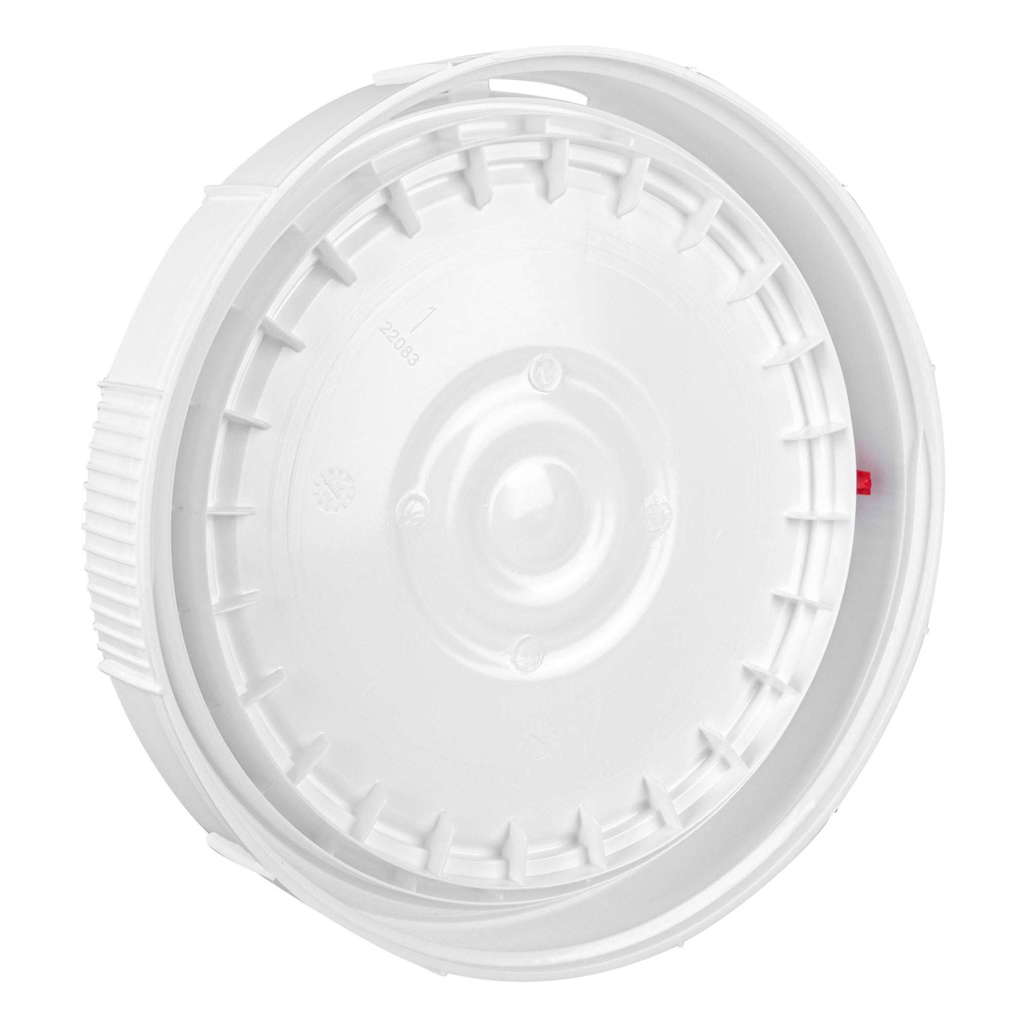 Met Lux Round White Plastic Screw Top Lid - For 3.5 & 5 gal Pail, Tamper-Evident, UN Rated - 11 1/4" x 11 1/4" x 2 1/2" - 1 count box