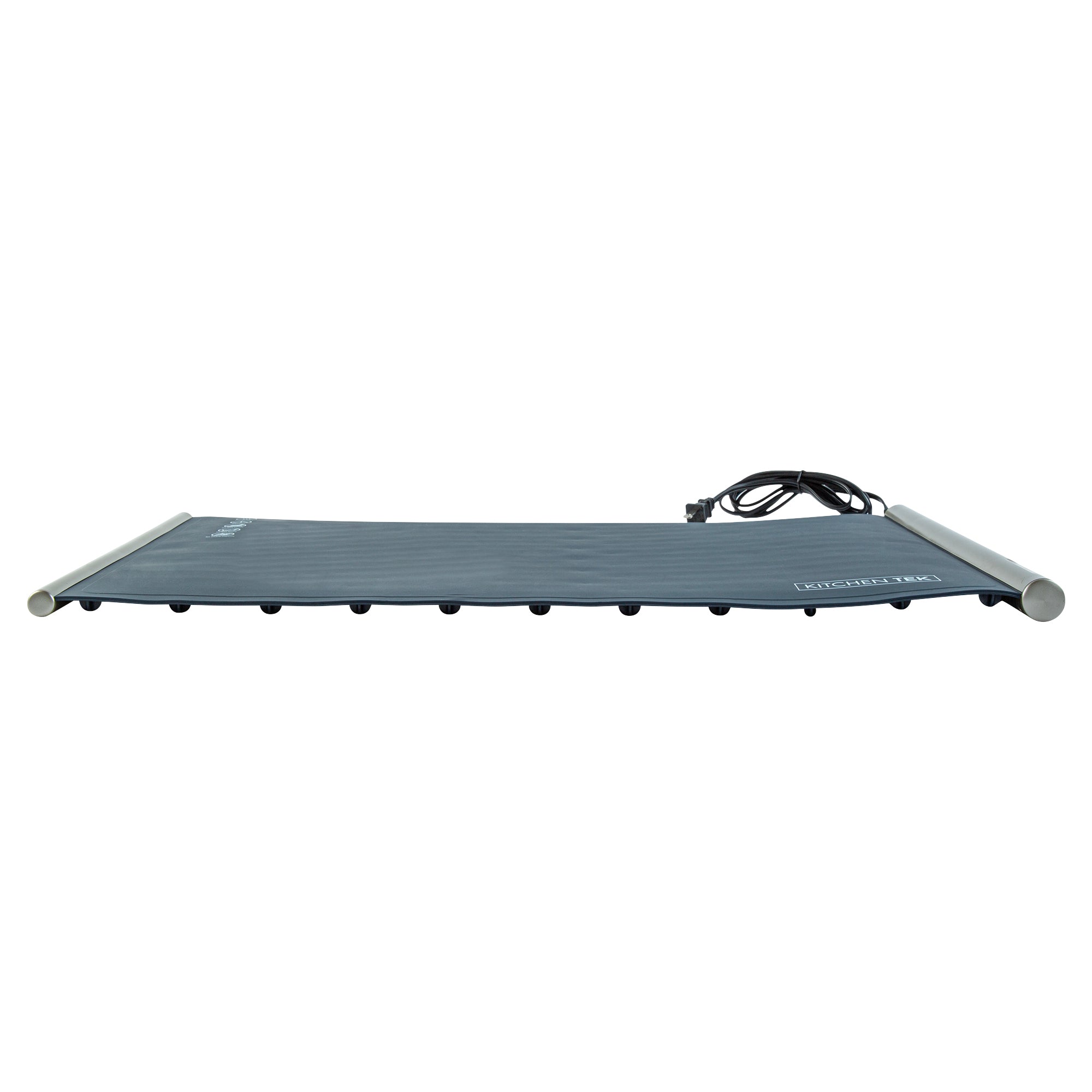 Kitchen Tek Dark Blue Silicone Food Warmer Mat - 120V, Adjustable Temperature, Roll Up - 26 1/4" x 16 3/4" x 1" - 1 count box