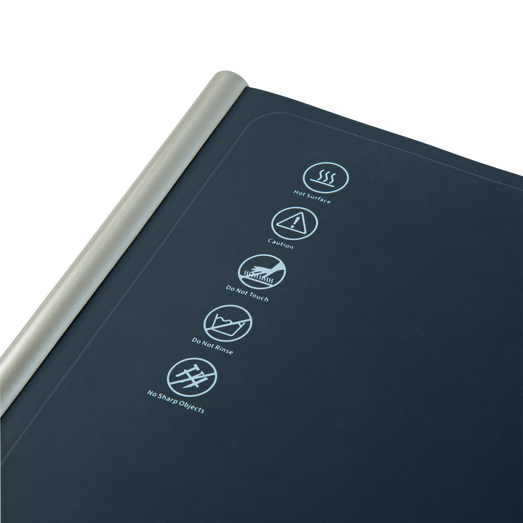 Kitchen Tek Dark Blue Silicone Food Warmer Mat - 120V, Adjustable Temperature, Roll Up - 26 1/4" x 16 3/4" x 1" - 1 count box