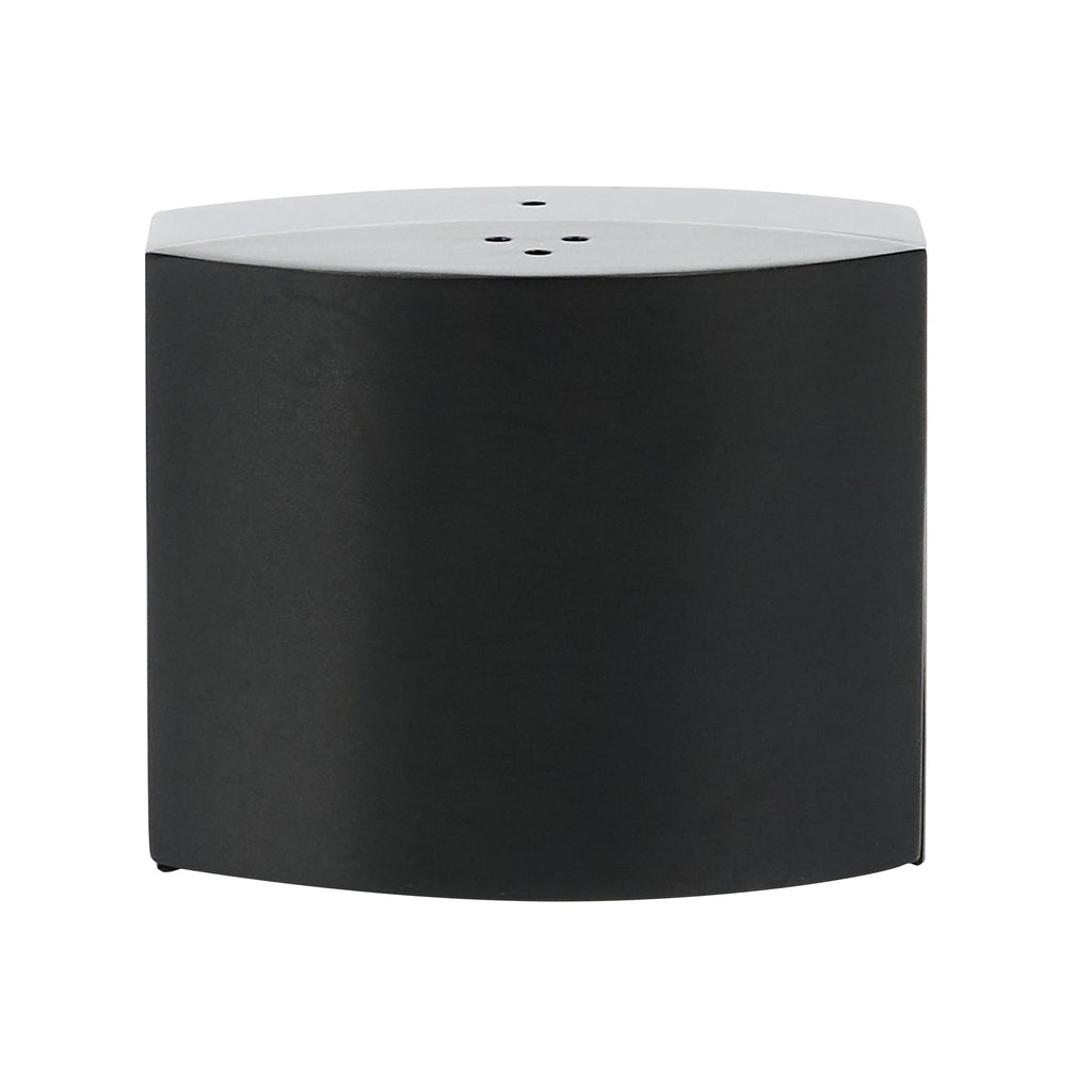 Chef 101 4 oz Black Stainless Steel Embracing Salt And Pepper Shaker Set - 2.3 oz/2.1 oz - 2 1/2" x 2" x 1 3/4" - 1 count box