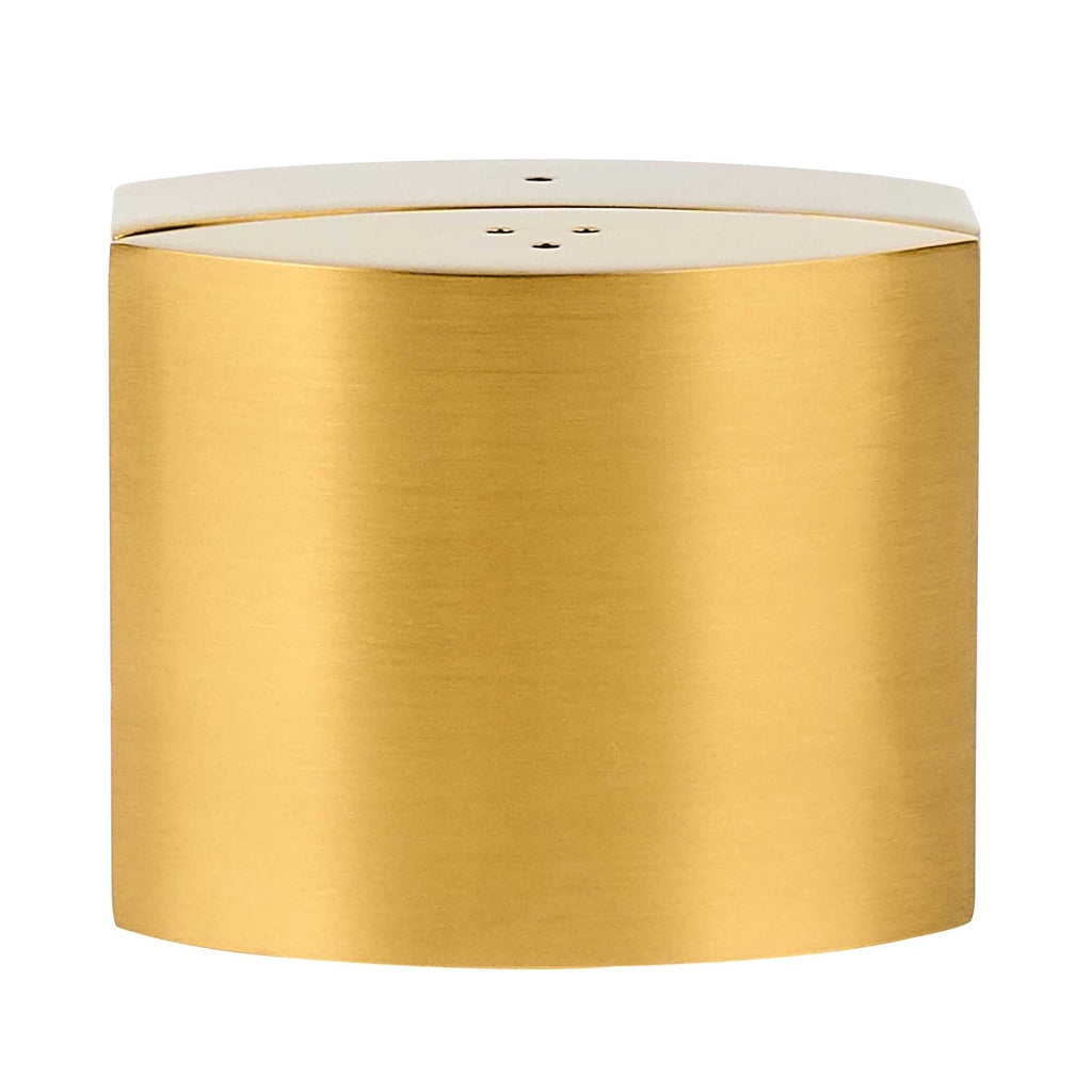 Chef 101 4 oz Gold Stainless Steel Embracing Salt And Pepper Shaker Set - 2.3 oz/2.1 oz - 2 1/2" x 2" x 1 3/4" - 1 count box