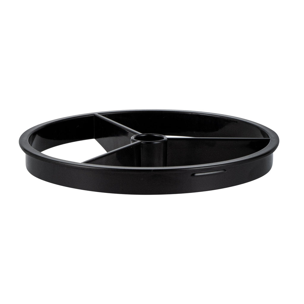 Met Lux Stainless Steel Utensil Holder - 3 Compartments, Rotating, with Drip Tray - 6 1/4" x 6 1/4" x 8" - 1 count box