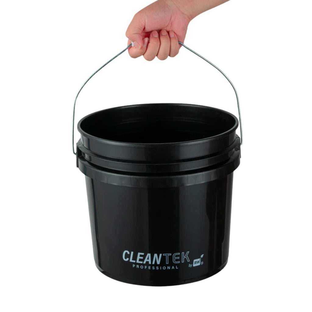 Clean Tek Professional 3.5 gal Round Black Plastic Pail - 12 1/4" x 12 1/4" x 10 3/4" - 1 count box