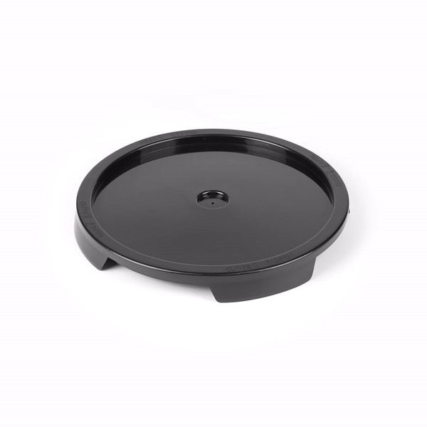 Clean Tek Professional Round Black Plastic Easy-Off Lid - Fits 3.5 and 5 Gal Pail - 1 count box